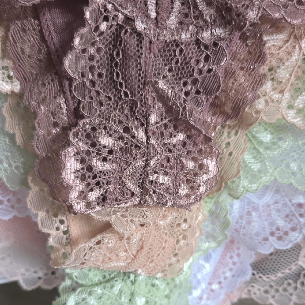 Rene Rofe Women's Lace Thong Collection - Peach, Mint, White, Mocha 💜 - Picture 11 of 13